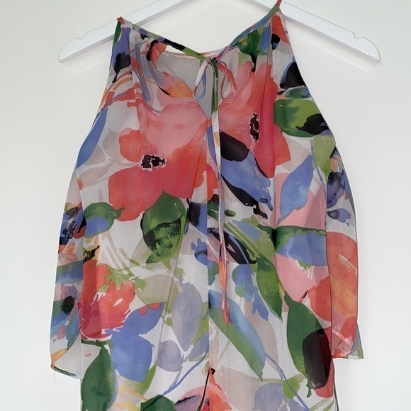 MAGGY London Floral Could Shoulder Dress, Size 2 - Picture 8 of 12